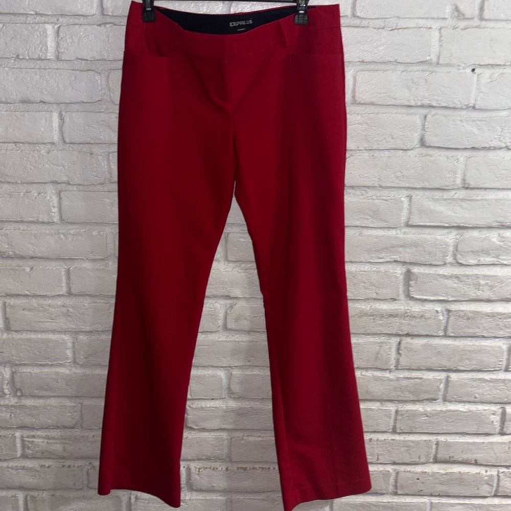 Express Red Velvet Pantsuit Luxurious and Striking